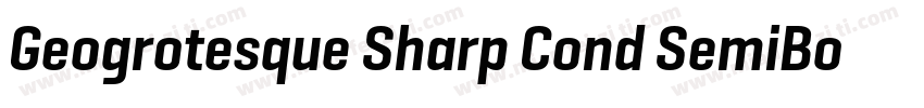 Geogrotesque Sharp Cond SemiBold字体转换